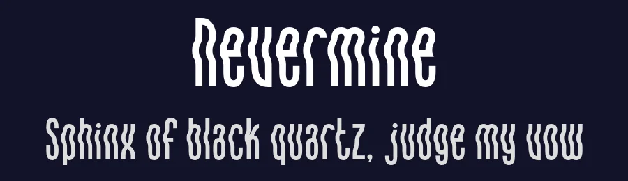 Nevermine by Ikiiko Type — Decorative Font — thumbnail 2