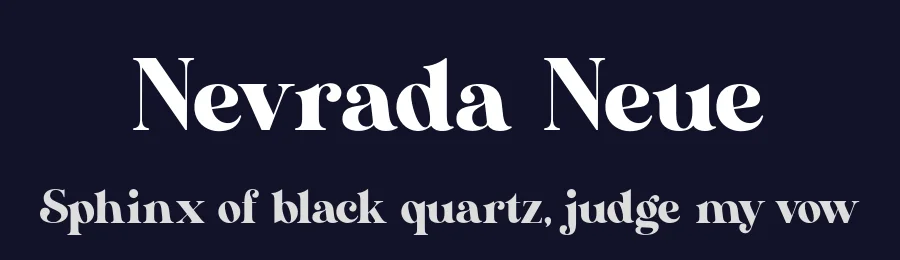Nevrada Neue by Aluyeah Studio — Serif Font — thumbnail 2