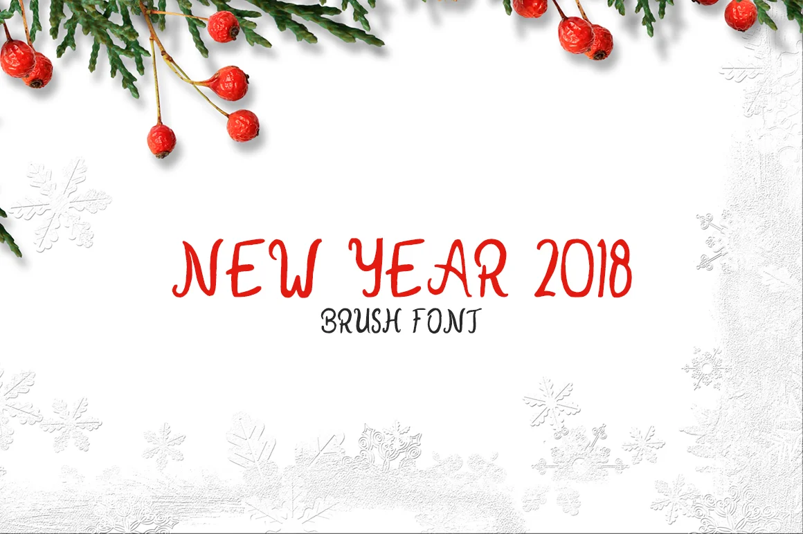 New Year 2018 Font by creativetacos β Script Handwritten Font