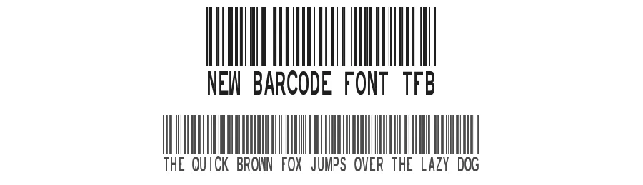 New Barcode Font TFB by zanatlija — Dingbats Font