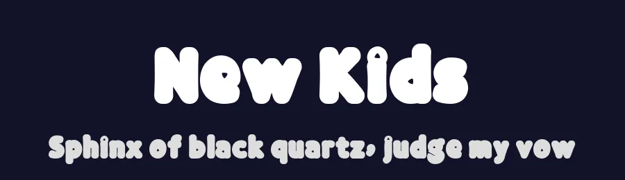New Kids by Rusd — Decorative Font — thumbnail 2