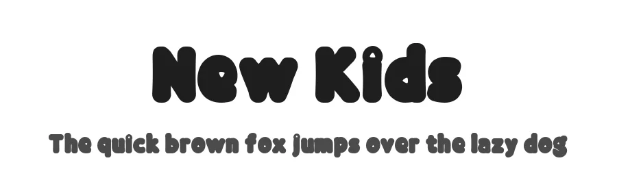 New Kids by Rusd — Decorative Font