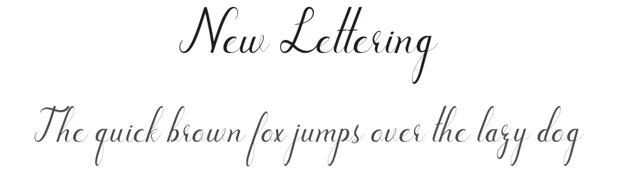 New Lettering