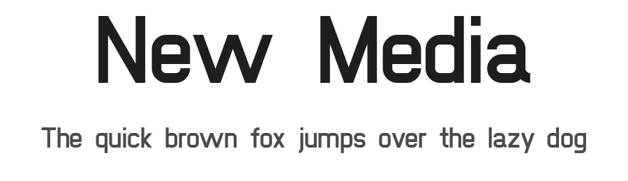 New Media by Denis Potschien — Sans Serif Font