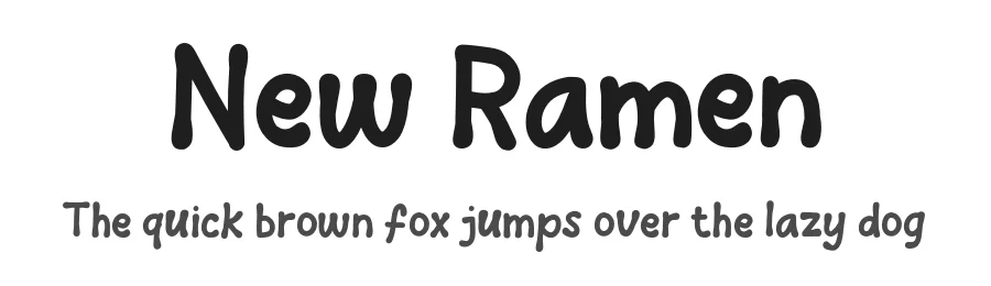 New Ramen by Khurasan — Decorative Font