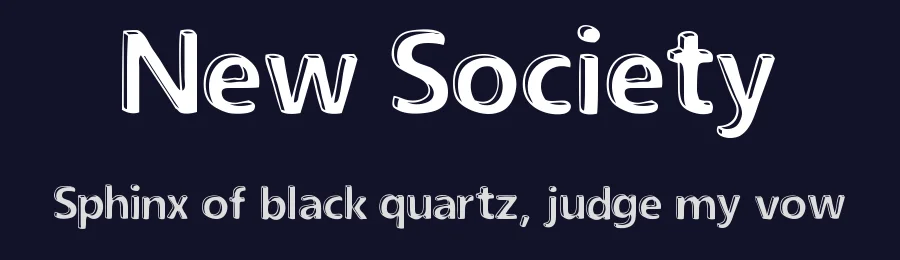 New Society by Woodcutter — Decorative Font — thumbnail 2