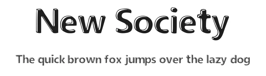 New Society by Woodcutter — Decorative Font