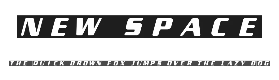 New Space by Woodcutter — Display Font