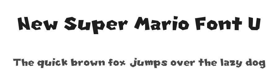 New Super Mario Font U