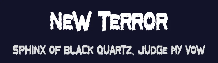 New Terror by Woodcutter — Decorative Font — thumbnail 2