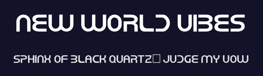 New World Vibes by Timour Jgenti — Display Font — thumbnail 2