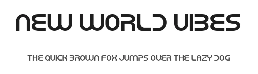 New World Vibes by Timour Jgenti — Display Font