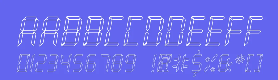 New X Digital TFB by zanatlija — Display Font — thumbnail 3