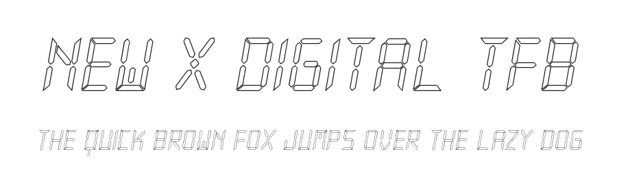 New X Digital TFB by zanatlija — Display Font