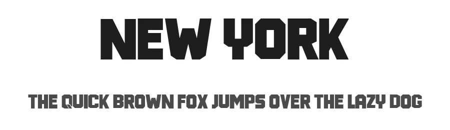 New York by Vladimir Nikolic — Sans Serif Font