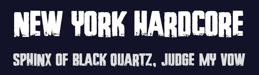 New York Hardcore by Woodcutter — Decorative Font — thumbnail 2