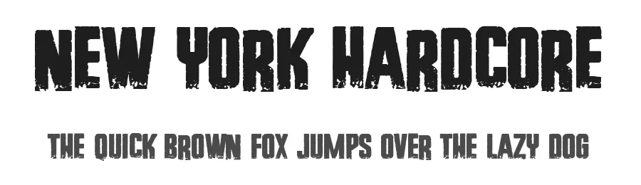 New York Hardcore by Woodcutter — Decorative Font