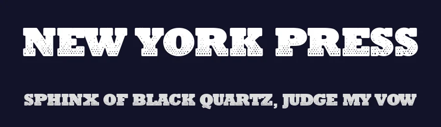 New York Press by Woodcutter — Decorative Font — thumbnail 2