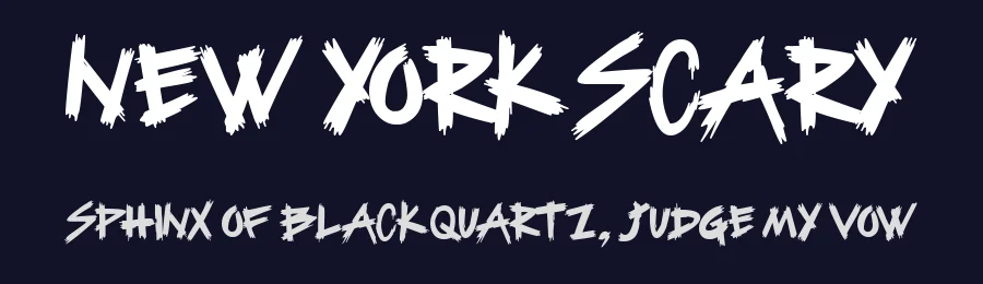 New York Scary by Woodcutter — Decorative Font — thumbnail 2