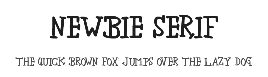 Newbie Serif by 'Sanz Font — Decorative Font