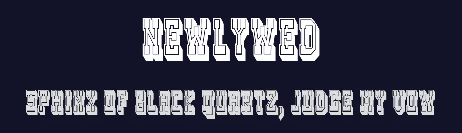 Newlywed by Vladimir Nikolic — Decorative Font — thumbnail 2