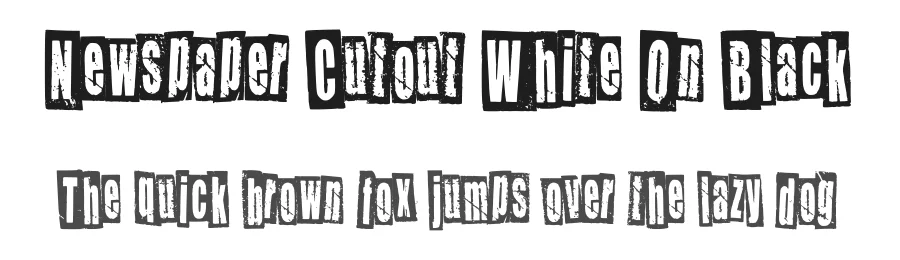 Newspaper Cutout White On Black