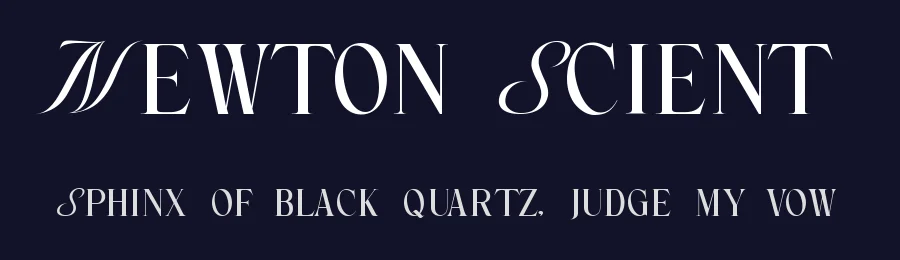 Newton Scient by Graphicxell — Decorative Font — thumbnail 2