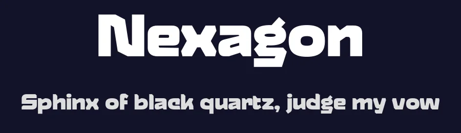 Nexagon by Måns Grebäck — Display Font — thumbnail 2