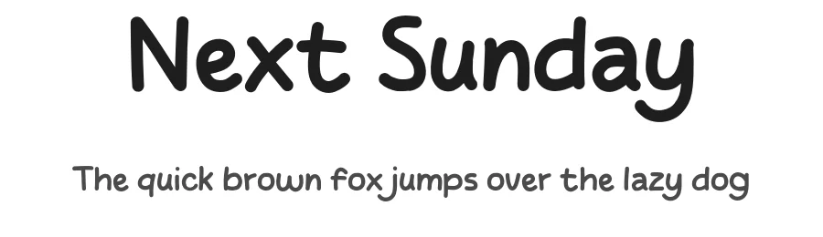 Next Sunday