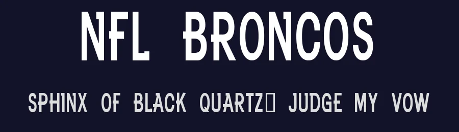 NFL Broncos by WA Designs — Sans Serif Font — thumbnail 2