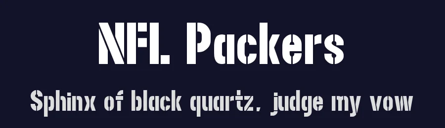 NFL Packers by Sports Fonts — Decorative Font — thumbnail 2