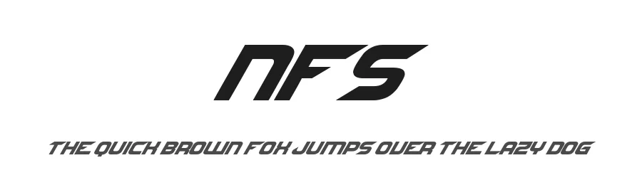 NFS by Jltv — Display Font