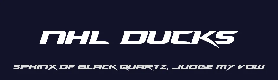 NHL Ducks by Jayde Garrow — Display Font — thumbnail 2