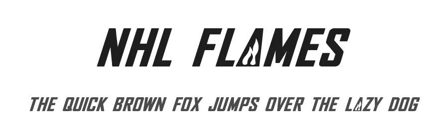 NHL Flames by Jayde Garrow — Decorative Font