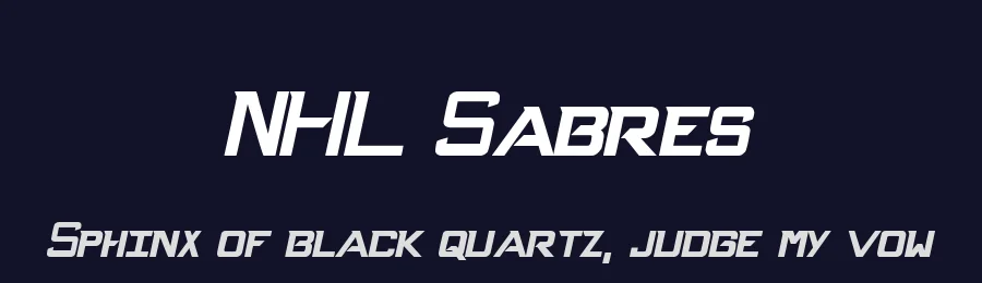 NHL Sabres by Jayde Garrow — Display Font — thumbnail 2