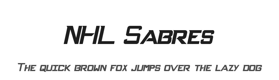 NHL Sabres by Jayde Garrow — Display Font