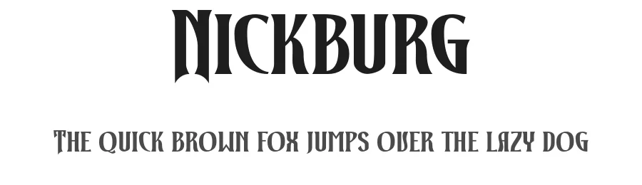 Nickburg by Nathatype — Decorative Font