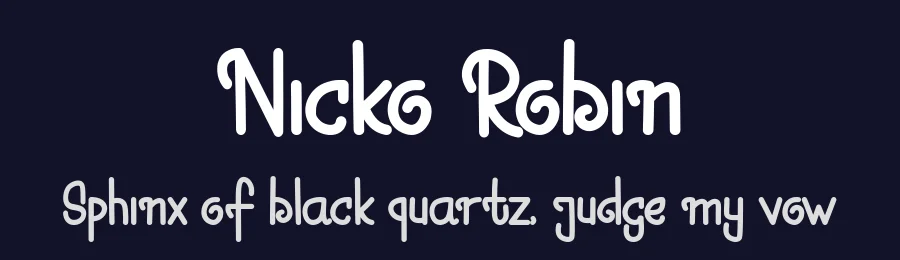Nicko Robin by Gus Fajar — Decorative Font — thumbnail 2