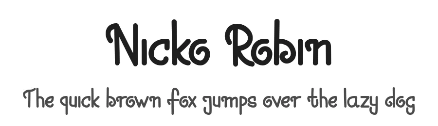 Nicko Robin by Gus Fajar — Decorative Font