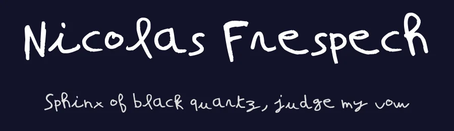 Nicolas Frespech by Nicolas Frespech — Script Handwritten Font — thumbnail 2