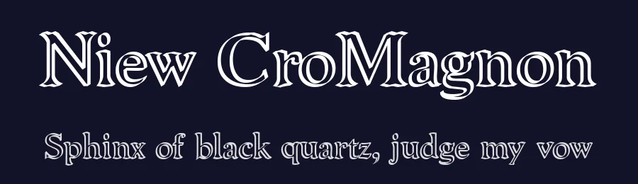 Niew CroMagnon by GemFonts / Typotheticals — Sans Serif Font — thumbnail 2