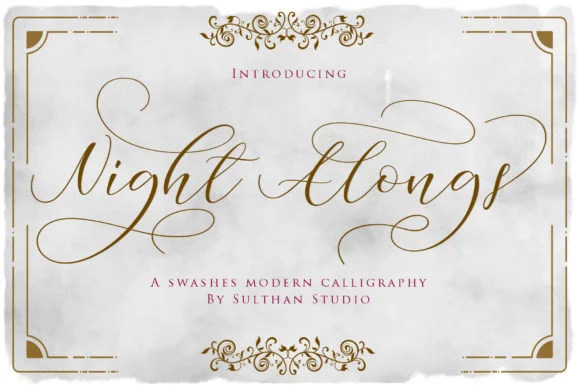 Night Alongs Script Font by Sulthan Studio — Script Handwritten Font