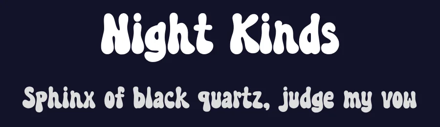 Night Kinds by Muhammad Yafinuha — Decorative Font — thumbnail 2