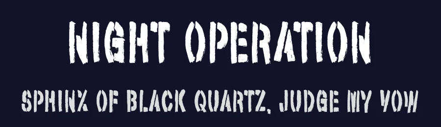 Night Operation by Woodcutter — Decorative Font — thumbnail 2