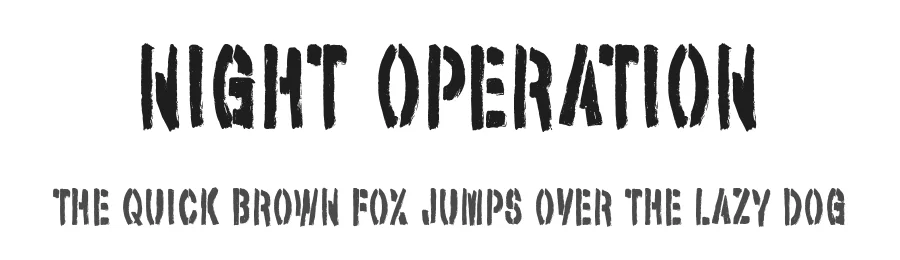 Night Operation by Woodcutter — Decorative Font