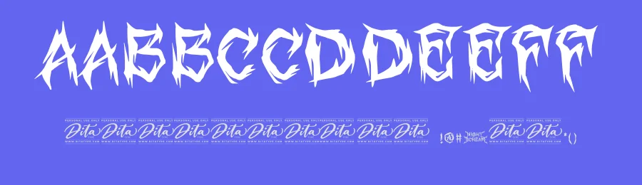Night Scream by Ditatype — Decorative Font — thumbnail 3