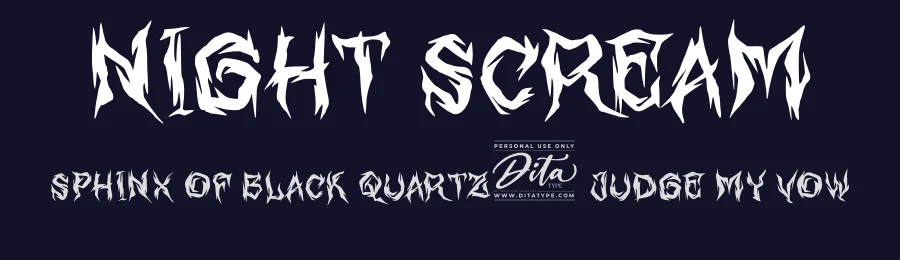 Night Scream by Ditatype — Decorative Font — thumbnail 2