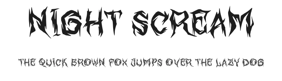 Night Scream by Ditatype — Decorative Font