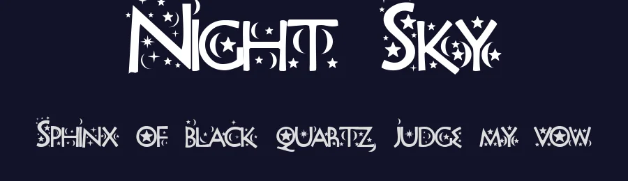 Night Sky by GregoryFonts — Decorative Font — thumbnail 2