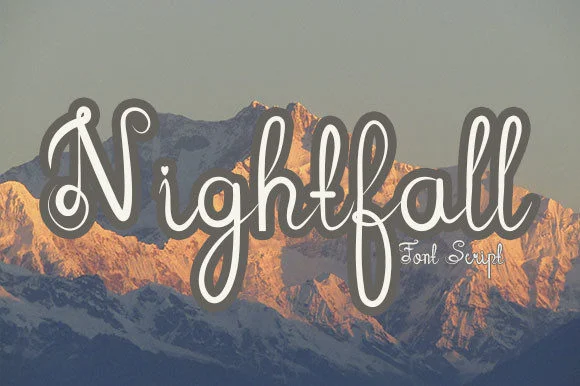Nightfall Font by Almahyra Studio by Almahyra Studio — Script Handwritten Font